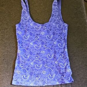 Talula Purple Fitted Sleeveless Tank Top